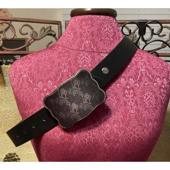 Vintage Metal Belt Buckle Paisley Money Hiding Spot Safety Wallet main image 9